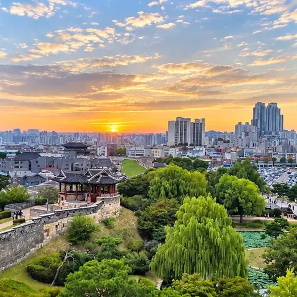 수원화성 노을